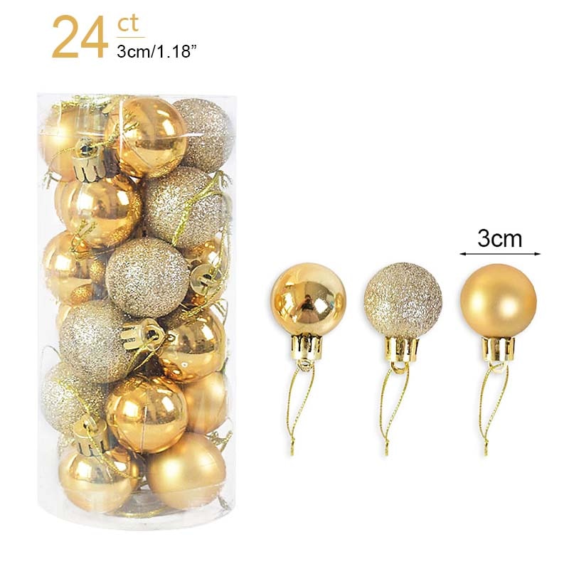 1box Christmas Balls Christmas Tree Ornaments Ball Xmas Hanging Tree Pendants Home Party Decor 2022 New Year Gift Noel Navidad