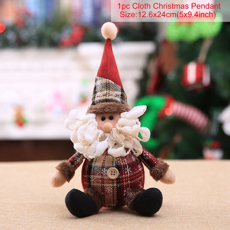 Santa Claus Christmas Doll Merry Christmas Decorations for Home Elk Christmas Ornaments Xmas Tree Decor 2022 Navidad Natal Gifts