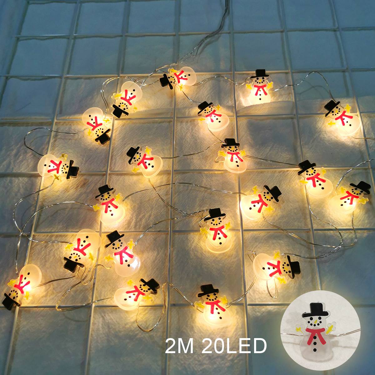 Santa Claus Garland Snowman Elk String Light Christmas Tree Decor for Home Xmas Ornaments Navidad Gifts Noel 2022 New Year 2023