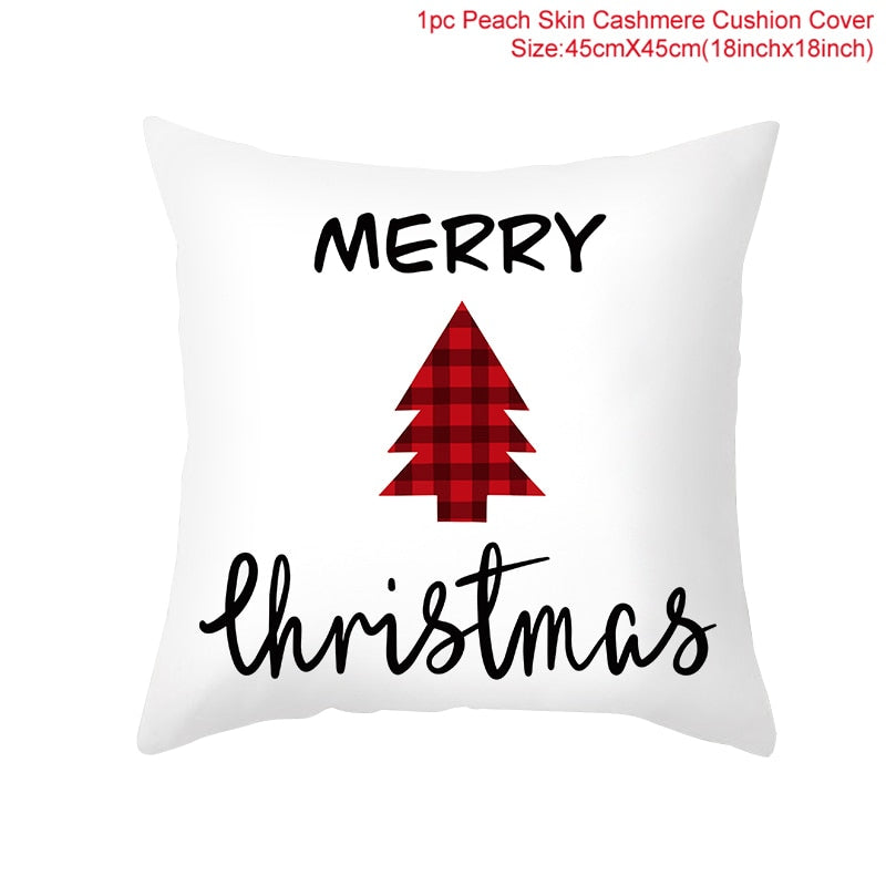 45cm Christmas Cushion Cover Navidad Merry Christmas Decorations For Home 2022 Xmas Noel Cristmas Ornaments New Year Gifts 2023