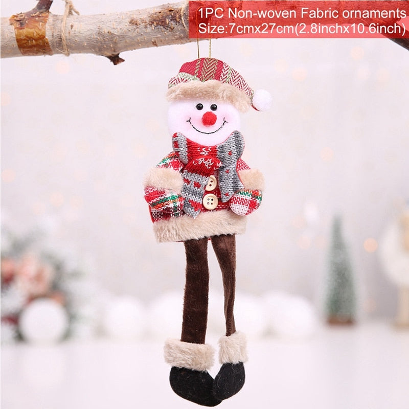 Santa Claus Christmas Doll Merry Christmas Decorations for Home Elk Christmas Ornaments Xmas Tree Decor 2022 Navidad Natal Gifts