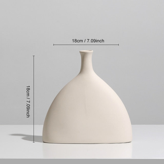 Ceramic Vase Nordic Home Decor Room Decoration Candle Holder Flower Pot Decoration Desktop Art Flower Vases Dropshipping