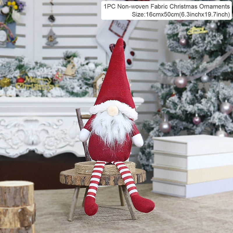 Santa Claus Christmas Doll Merry Christmas Decorations for Home Elk Christmas Ornaments Xmas Tree Decor 2022 Navidad Natal Gifts