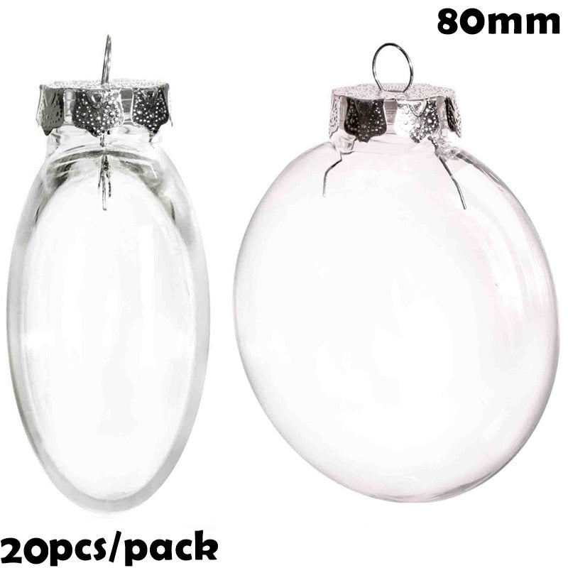 Promotion - 20 Pieces x DIY Paintable/Shatterproof Christmas Bauble/Ball Decoration 80mm Plastic Disc Ornament