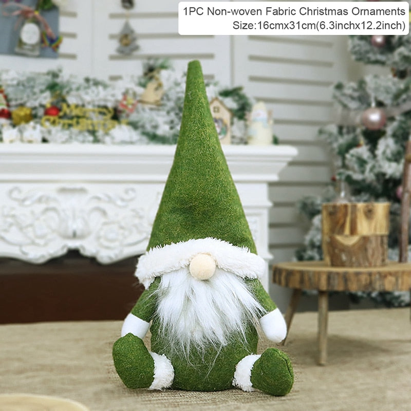 Santa Claus Christmas Doll Merry Christmas Decorations for Home Elk Christmas Ornaments Xmas Tree Decor 2022 Navidad Natal Gifts