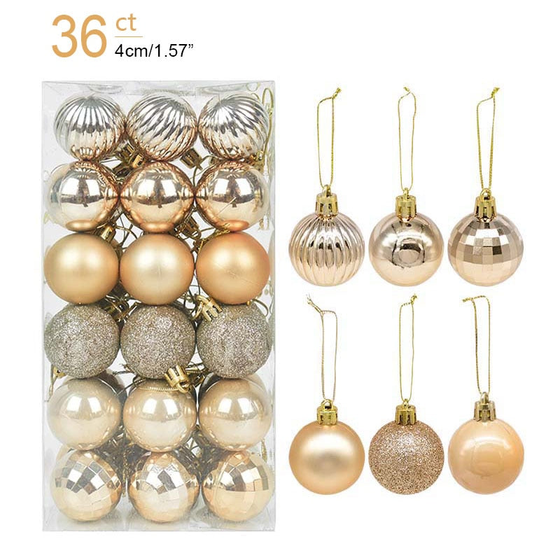 1box Christmas Balls Christmas Tree Ornaments Ball Xmas Hanging Tree Pendants Home Party Decor 2022 New Year Gift Noel Navidad