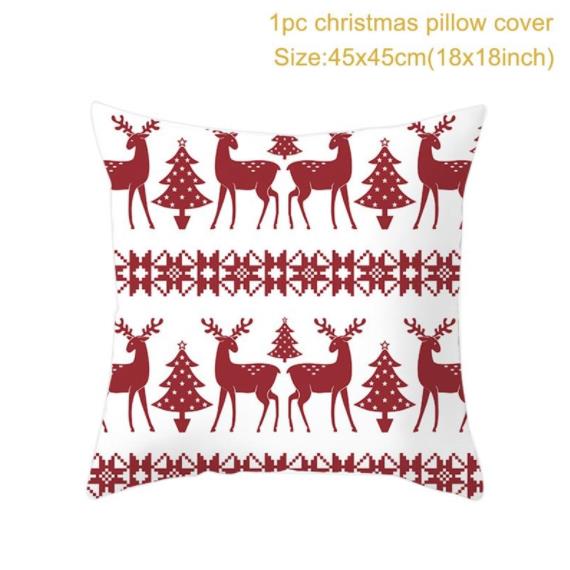 45cm Christmas Cushion Cover Navidad Merry Christmas Decorations For Home 2022 Xmas Noel Cristmas Ornaments New Year Gifts 2023