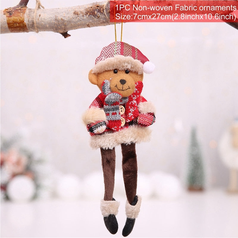 Santa Claus Christmas Doll Merry Christmas Decorations for Home Elk Christmas Ornaments Xmas Tree Decor 2022 Navidad Natal Gifts