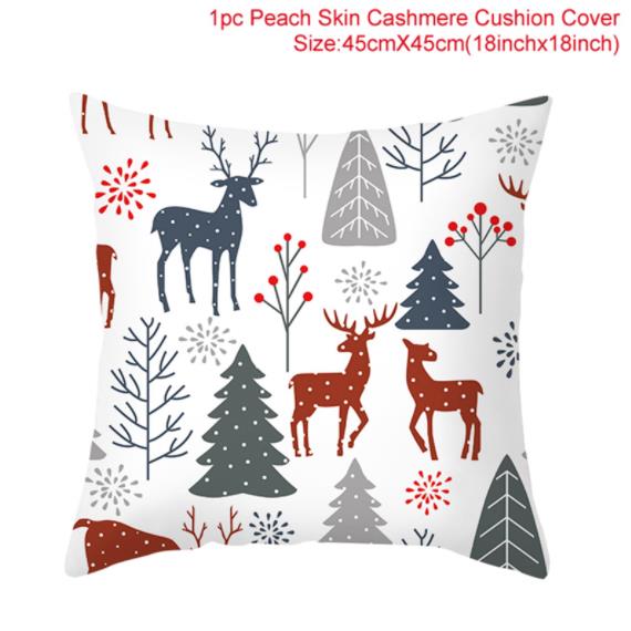 45cm Christmas Cushion Cover Navidad Merry Christmas Decorations For Home 2022 Xmas Noel Cristmas Ornaments New Year Gifts 2023