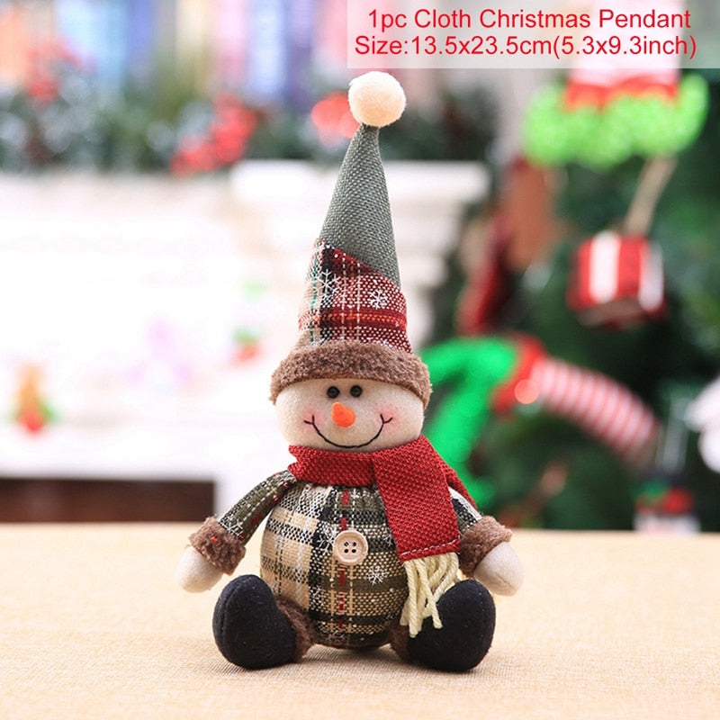 Santa Claus Christmas Doll Merry Christmas Decorations for Home Elk Christmas Ornaments Xmas Tree Decor 2022 Navidad Natal Gifts