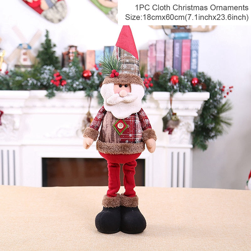 Santa Claus Christmas Doll Merry Christmas Decorations for Home Elk Christmas Ornaments Xmas Tree Decor 2022 Navidad Natal Gifts