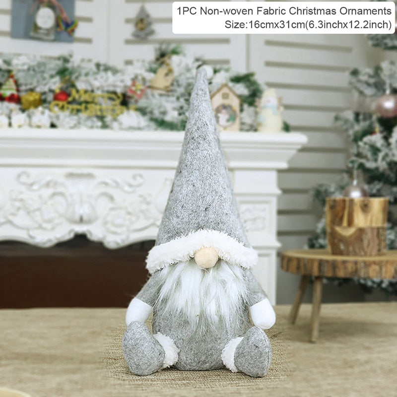 Santa Claus Christmas Doll Merry Christmas Decorations for Home Elk Christmas Ornaments Xmas Tree Decor 2022 Navidad Natal Gifts