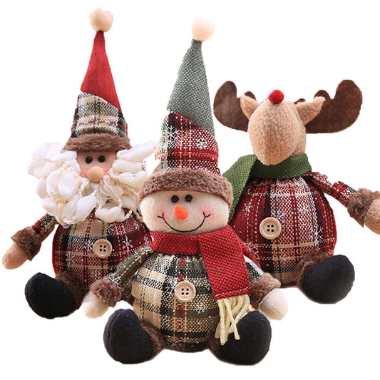 Santa Claus Christmas Doll Merry Christmas Decorations for Home Elk Christmas Ornaments Xmas Tree Decor 2022 Navidad Natal Gifts