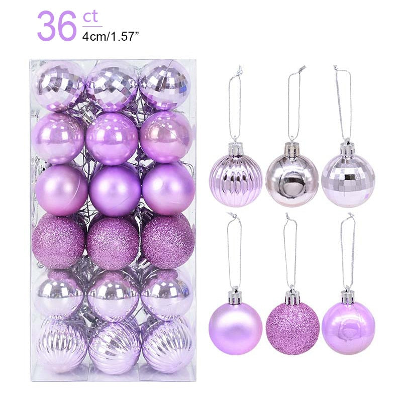 1box Christmas Balls Christmas Tree Ornaments Ball Xmas Hanging Tree Pendants Home Party Decor 2022 New Year Gift Noel Navidad