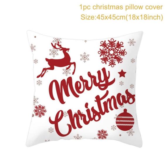 45cm Christmas Cushion Cover Navidad Merry Christmas Decorations For Home 2022 Xmas Noel Cristmas Ornaments New Year Gifts 2023