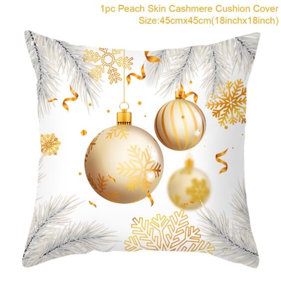 45cm Christmas Cushion Cover Navidad Merry Christmas Decorations For Home 2022 Xmas Noel Cristmas Ornaments New Year Gifts 2023