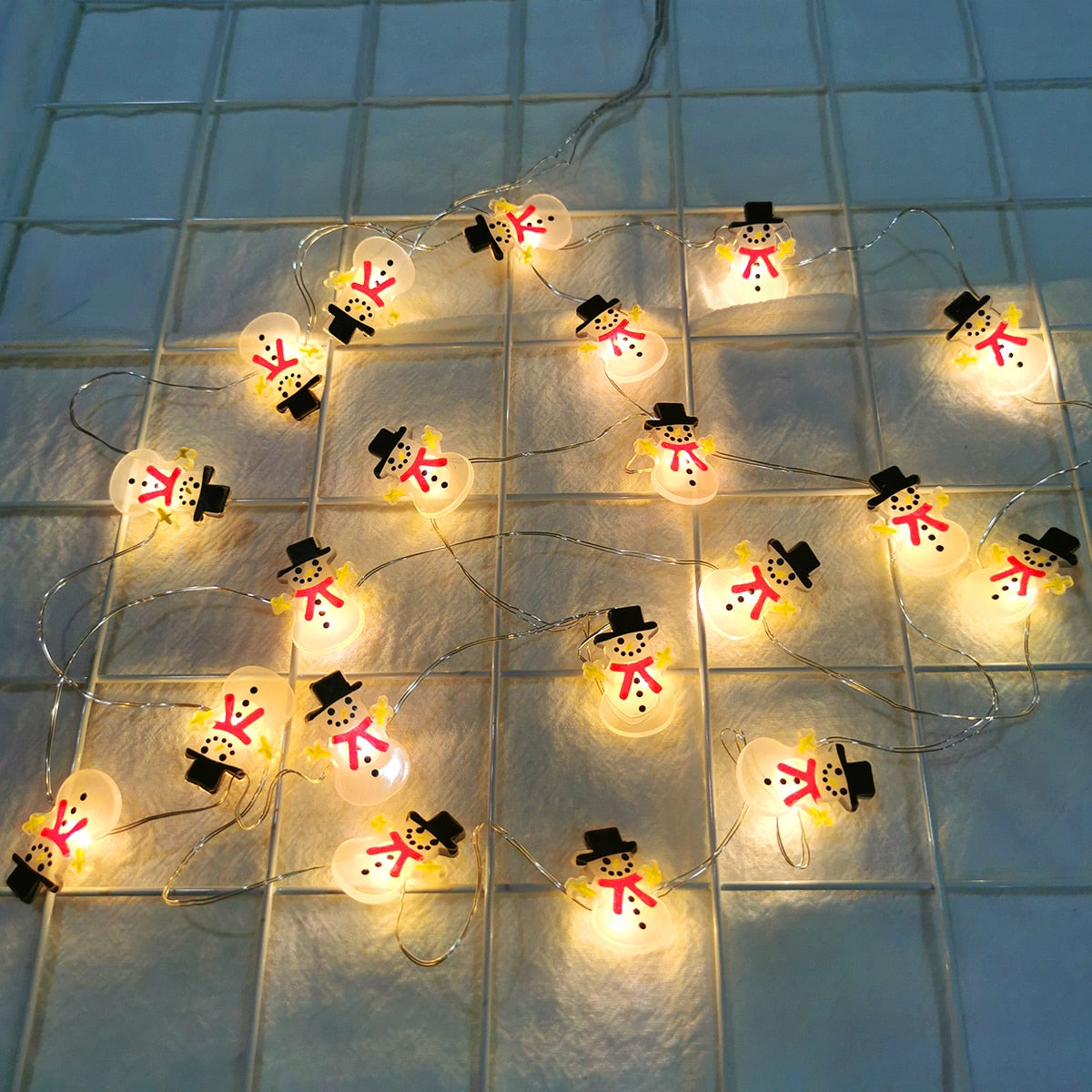 Santa Claus Garland Snowman Elk String Light Christmas Tree Decor for Home Xmas Ornaments Navidad Gifts Noel 2022 New Year 2023