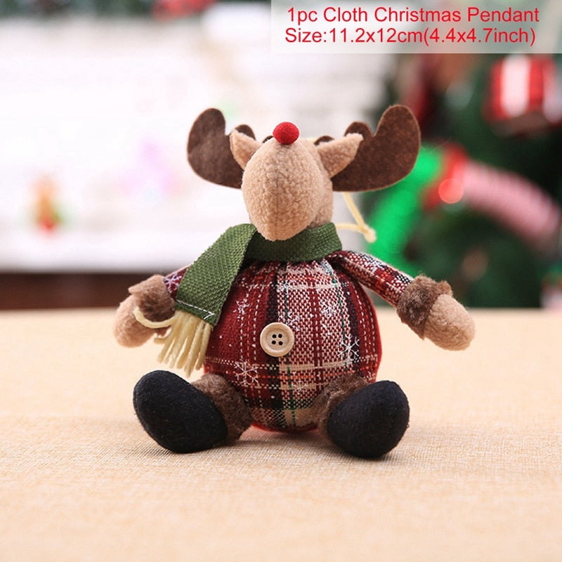 Santa Claus Christmas Doll Merry Christmas Decorations for Home Elk Christmas Ornaments Xmas Tree Decor 2022 Navidad Natal Gifts