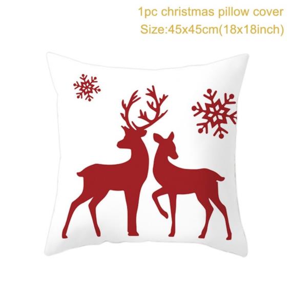 45cm Christmas Cushion Cover Navidad Merry Christmas Decorations For Home 2022 Xmas Noel Cristmas Ornaments New Year Gifts 2023