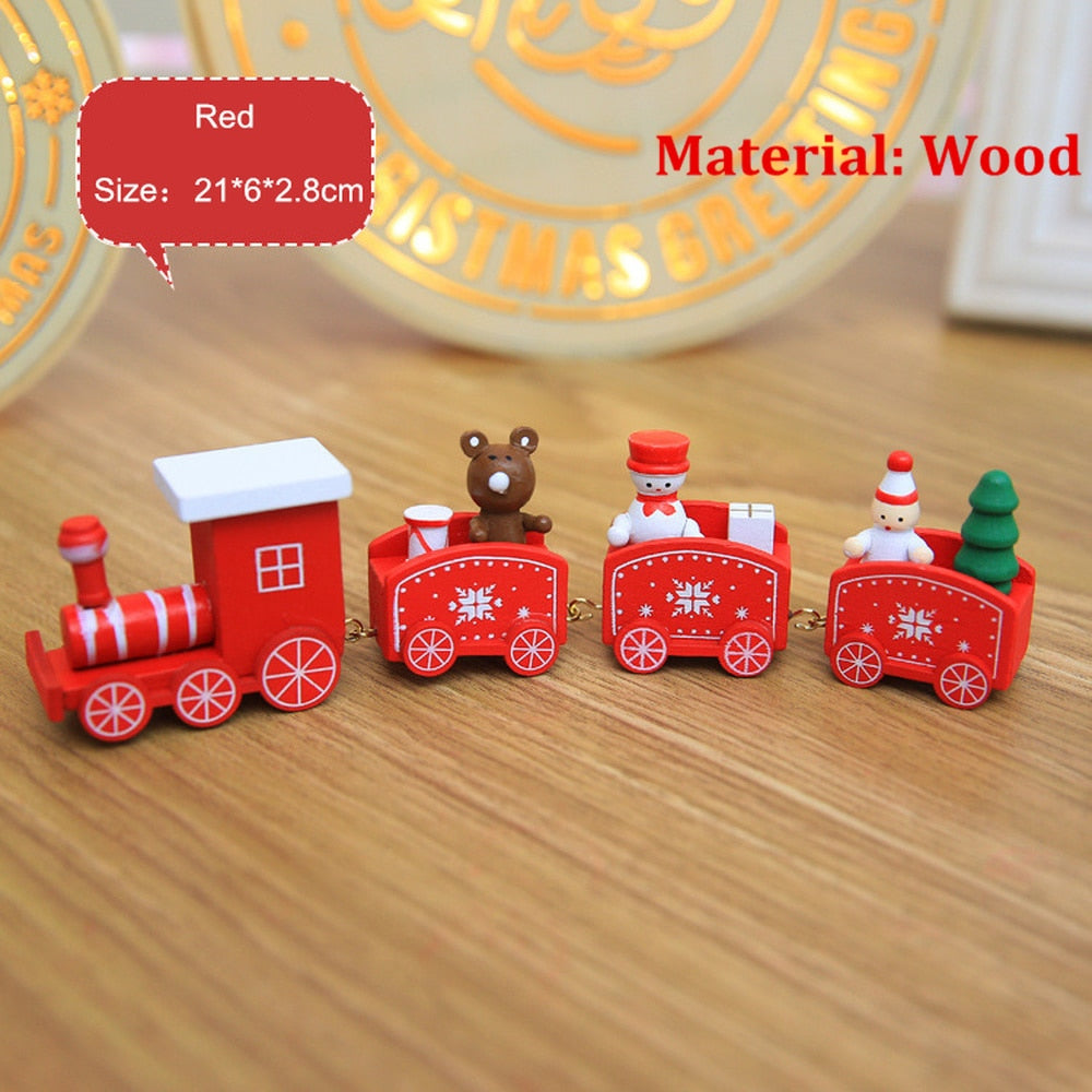 Christmas 4 Knots Train Ornament Christmas Decoration for Home 2022 Kids Gift Natal Navidad Noel Xmas Decor New Year 2023 PVC