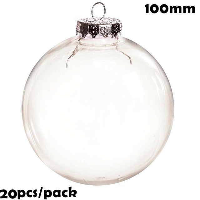 Promotion - 20 Pieces x DIY Paintable/Shatterproof Christmas Bauble/Ball Decoration 80mm Plastic Disc Ornament