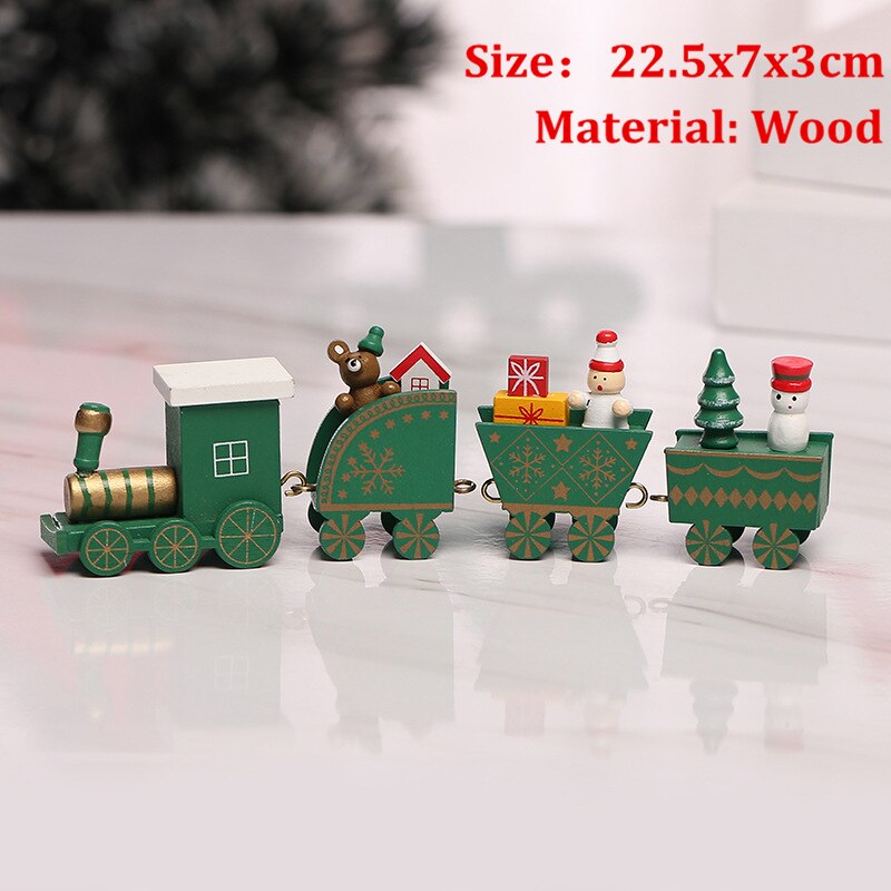 Christmas 4 Knots Train Ornament Christmas Decoration for Home 2022 Kids Gift Natal Navidad Noel Xmas Decor New Year 2023 PVC