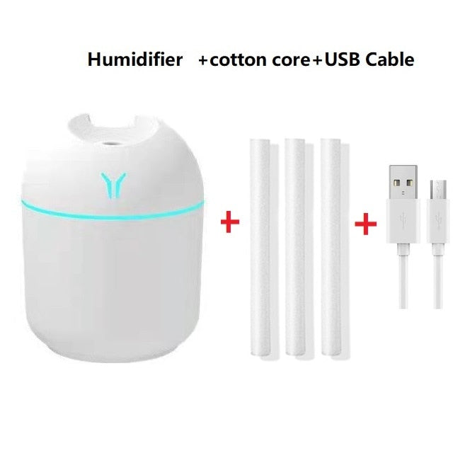 250ML Mini Air Humidifier USB Aroma Essential Oil Diffuser For Home Car Ultrasonic Mist Maker with LED Night Lamp Diffuser