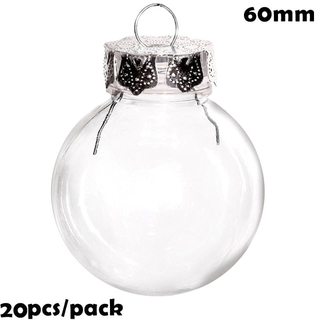 Promotion - 20 Pieces x DIY Paintable/Shatterproof Christmas Bauble/Ball Decoration 80mm Plastic Disc Ornament