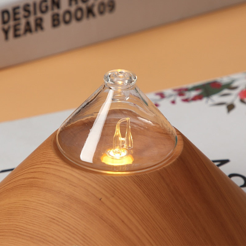 Anion Aroma Diffuser For Home Room Fragrance Smell Distributor Essential Oil Waterless Wood Base Ultrasonic Diffuser