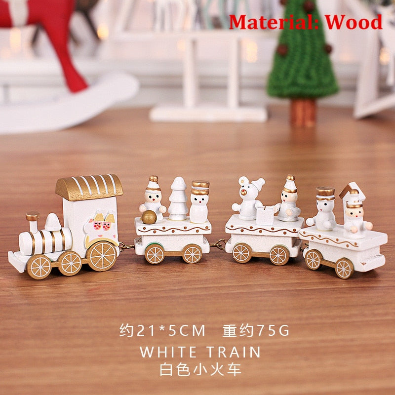 Christmas 4 Knots Train Ornament Christmas Decoration for Home 2022 Kids Gift Natal Navidad Noel Xmas Decor New Year 2023 PVC