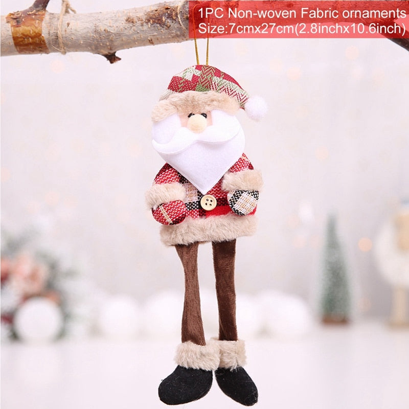 Santa Claus Christmas Doll Merry Christmas Decorations for Home Elk Christmas Ornaments Xmas Tree Decor 2022 Navidad Natal Gifts