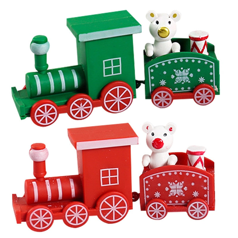 Christmas 4 Knots Train Ornament Christmas Decoration for Home 2022 Kids Gift Natal Navidad Noel Xmas Decor New Year 2023 PVC