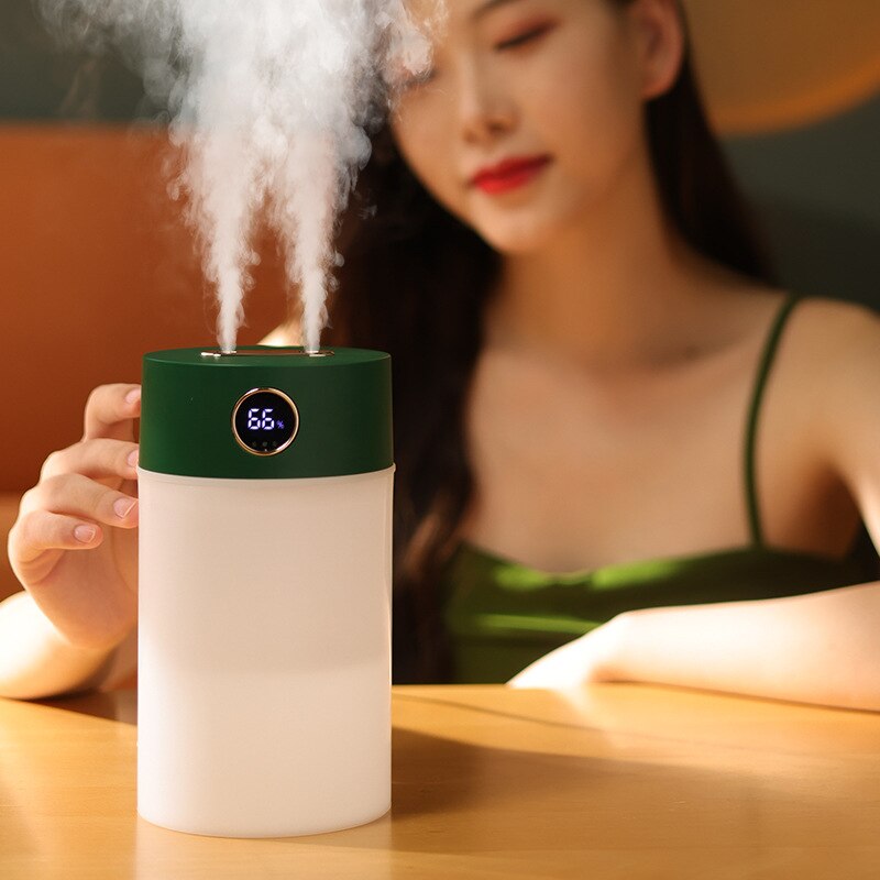 1200ML Double Nozzle Air Humidifier With LCD Display Essential Oil Aroma Diffuser Ultrasonic Humidifiers Aromatherapy Diffuser