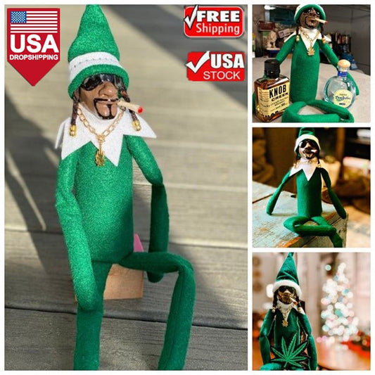 Snoop on A Stoop Christmas Elf Doll Spy on A Bent Christmas Elf Doll Home Decoration New Year Christmas Gift Toy