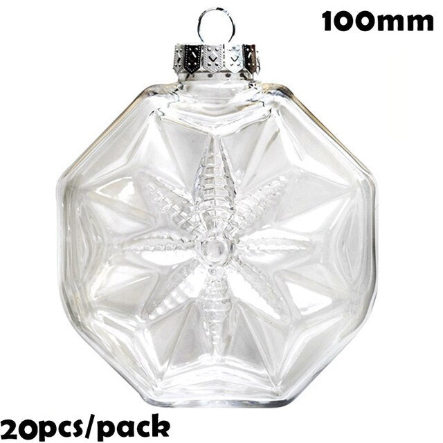 Promotion - 20 Pieces x DIY Paintable/Shatterproof Christmas Bauble/Ball Decoration 80mm Plastic Disc Ornament