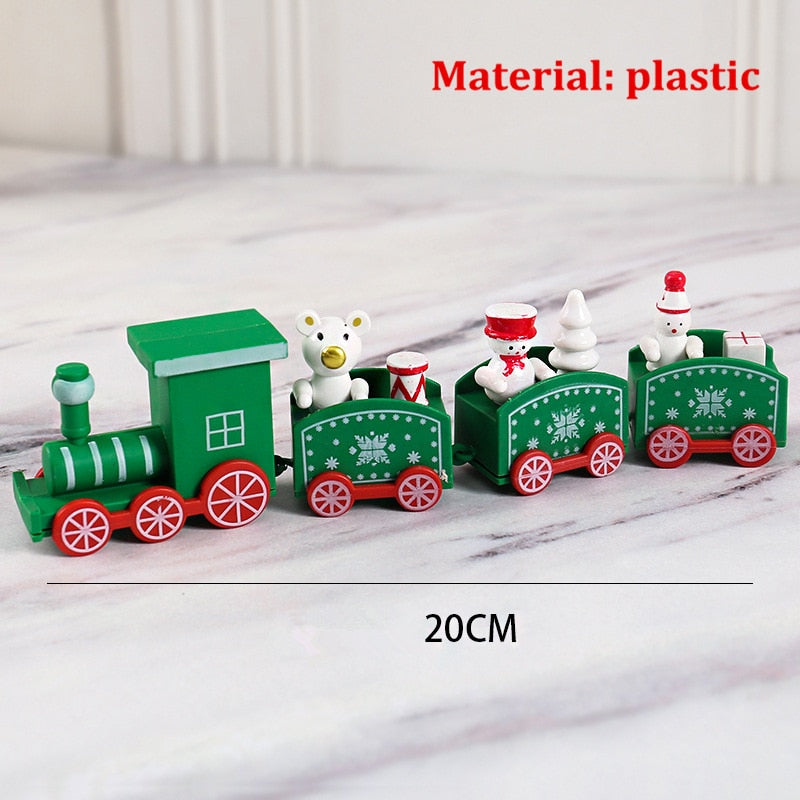 Christmas 4 Knots Train Ornament Christmas Decoration for Home 2022 Kids Gift Natal Navidad Noel Xmas Decor New Year 2023 PVC