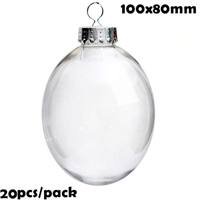 Promotion - 20 Pieces x DIY Paintable/Shatterproof Christmas Bauble/Ball Decoration 80mm Plastic Disc Ornament