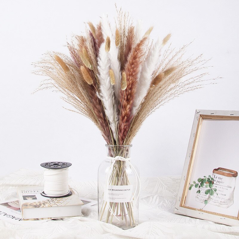 Wheat for Decoration Natural Dried Flowers Panpas Dried Pampas Grass Reed Home Decor Eternal Flower Bohemian Wedding Pampass