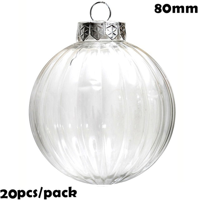 Promotion - 20 Pieces x DIY Paintable/Shatterproof Christmas Bauble/Ball Decoration 80mm Plastic Disc Ornament