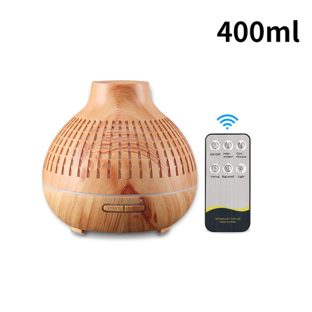 saengQ Aroma Diffuser Electric Air Humidifier Remote Control Cool Mist Maker Fogger Essential Oil Diffuser With LED Lamp