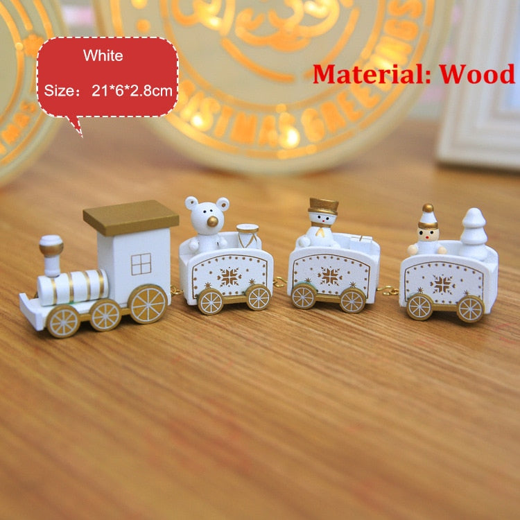 Christmas 4 Knots Train Ornament Christmas Decoration for Home 2022 Kids Gift Natal Navidad Noel Xmas Decor New Year 2023 PVC