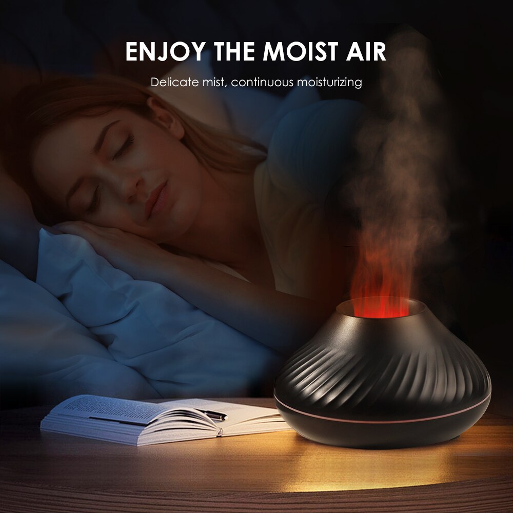 Colorful Aromatherapy House Air Flame Humidifiers Essential Oils Fragrance Diffusers Aromatizers for Home Bedroom Fog Generator