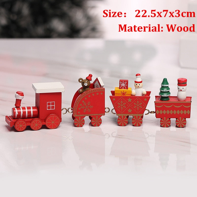 Christmas 4 Knots Train Ornament Christmas Decoration for Home 2022 Kids Gift Natal Navidad Noel Xmas Decor New Year 2023 PVC