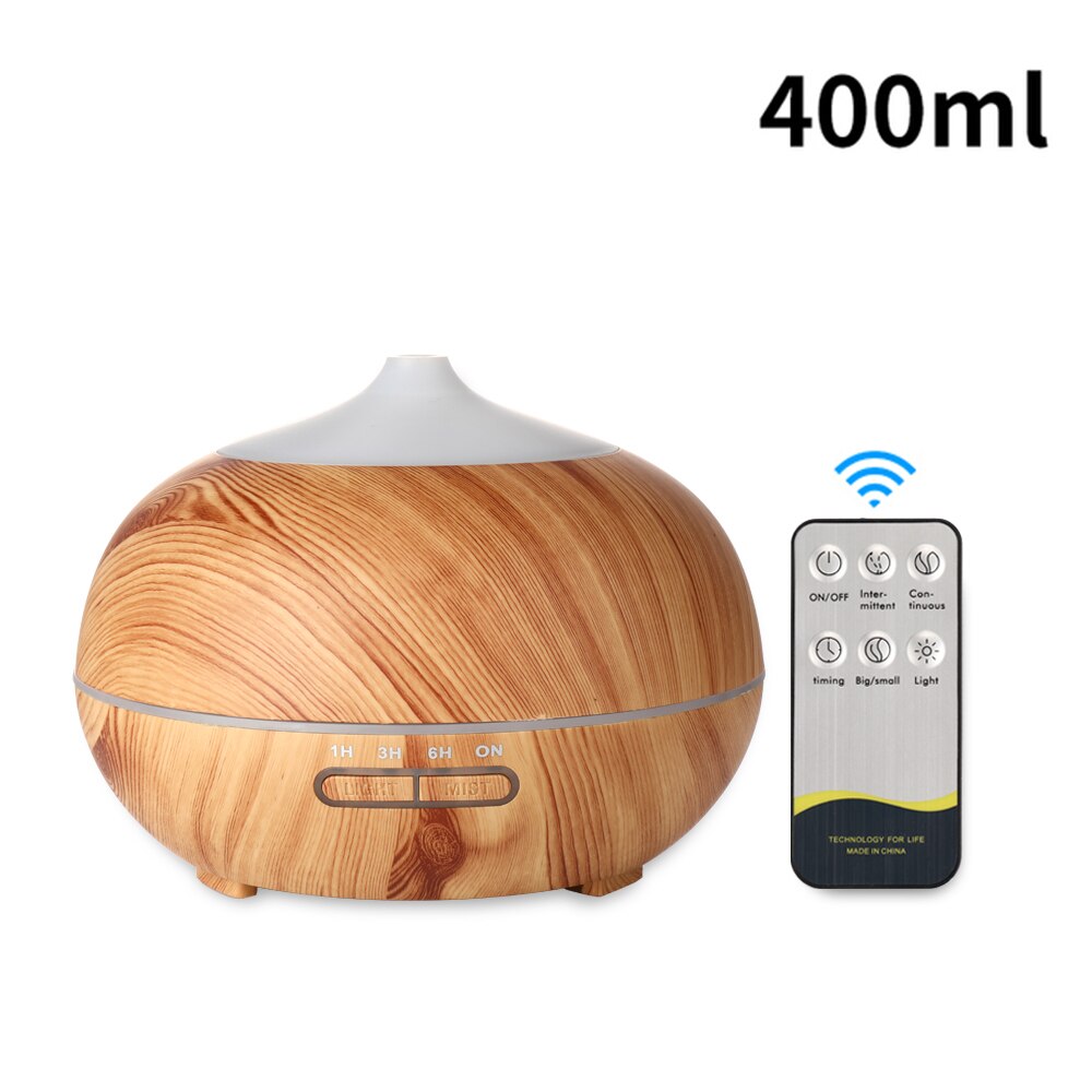 saengQ Aroma Diffuser Electric Air Humidifier Remote Control Cool Mist Maker Fogger Essential Oil Diffuser With LED Lamp