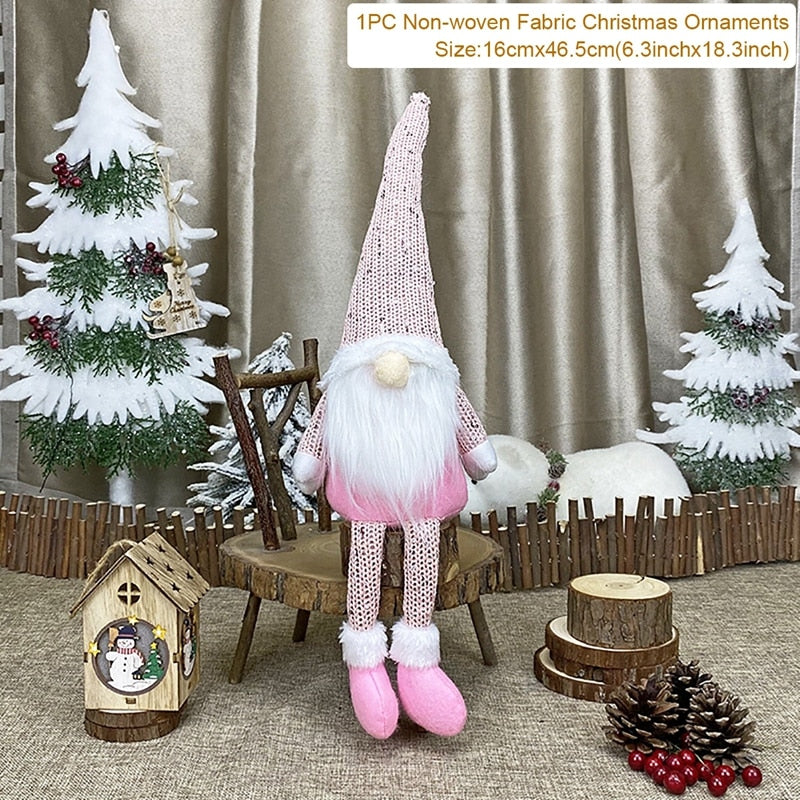 Santa Claus Christmas Doll Merry Christmas Decorations for Home Elk Christmas Ornaments Xmas Tree Decor 2022 Navidad Natal Gifts