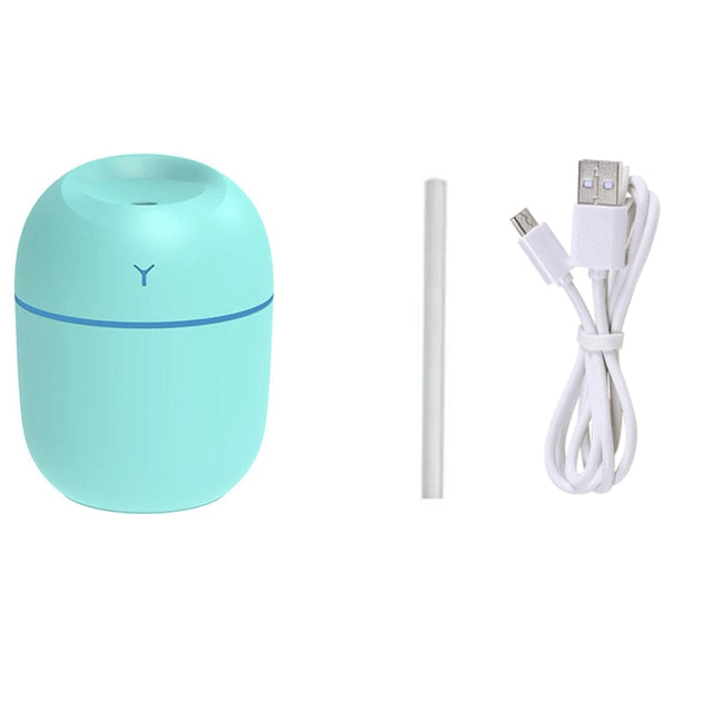 New Mini 220ML Air Humidifier USB Aroma Essential Oil Diffuser Humidificador for Home Car Office with LED Night Lamp Freshner