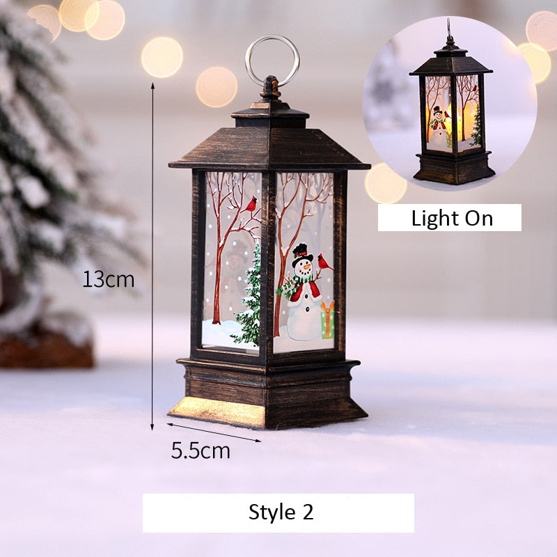 Santa Claus Garland Snowman Elk String Light Christmas Tree Decor for Home Xmas Ornaments Navidad Gifts Noel 2022 New Year 2023