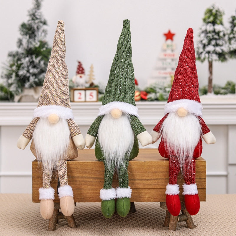 Santa Claus Christmas Doll Merry Christmas Decorations for Home Elk Christmas Ornaments Xmas Tree Decor 2022 Navidad Natal Gifts