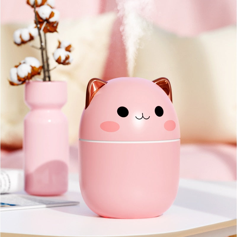 Kawaii Air Humidifier 250ML Aroma Essential Oil Diffuser USB Cool Mist Sprayer For Bedroom Home Car Fragrance Diffuser