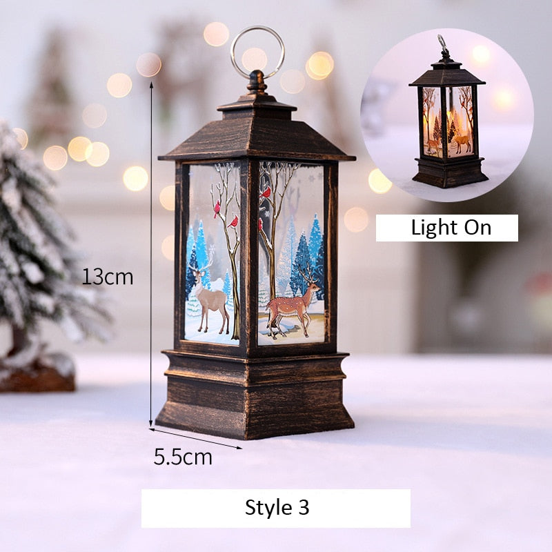 Santa Claus Garland Snowman Elk String Light Christmas Tree Decor for Home Xmas Ornaments Navidad Gifts Noel 2022 New Year 2023